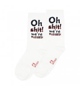 ساقدار کشدار طرح oh shit سفید